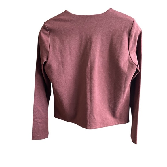 Ripley Rader Chocolate Brown Ponte Knit Bolero Blazer Medium - Picture 7 of 12